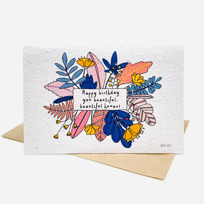 Beautiful Human | Growing Paper Greeting Card