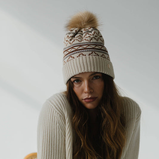 Aspen Knit Print Beanie