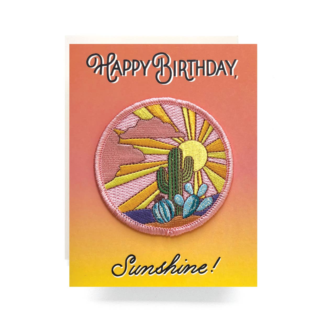 Cactus Sunset Birthday | Patch Greeting Card