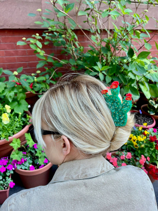 Prickly Pear Cactus Hair Clip