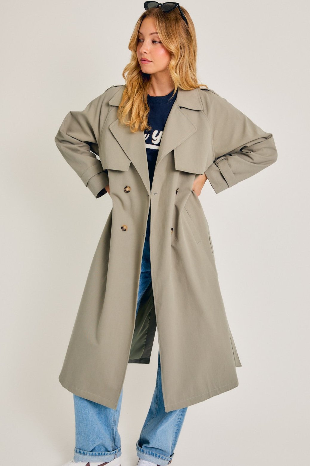 Sage Trench Coat