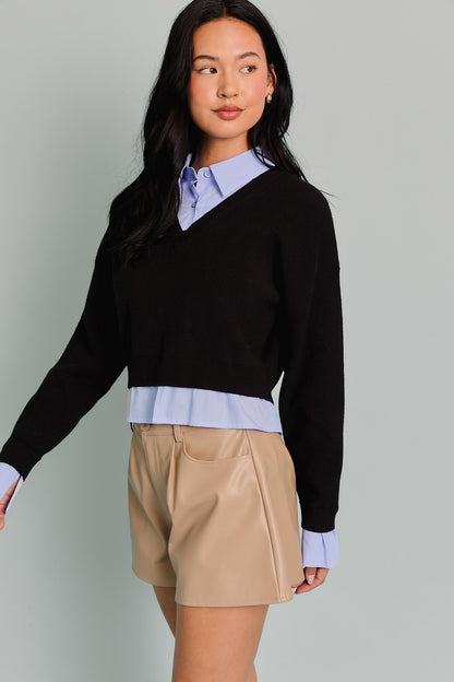 Straight to Business Sweater Top