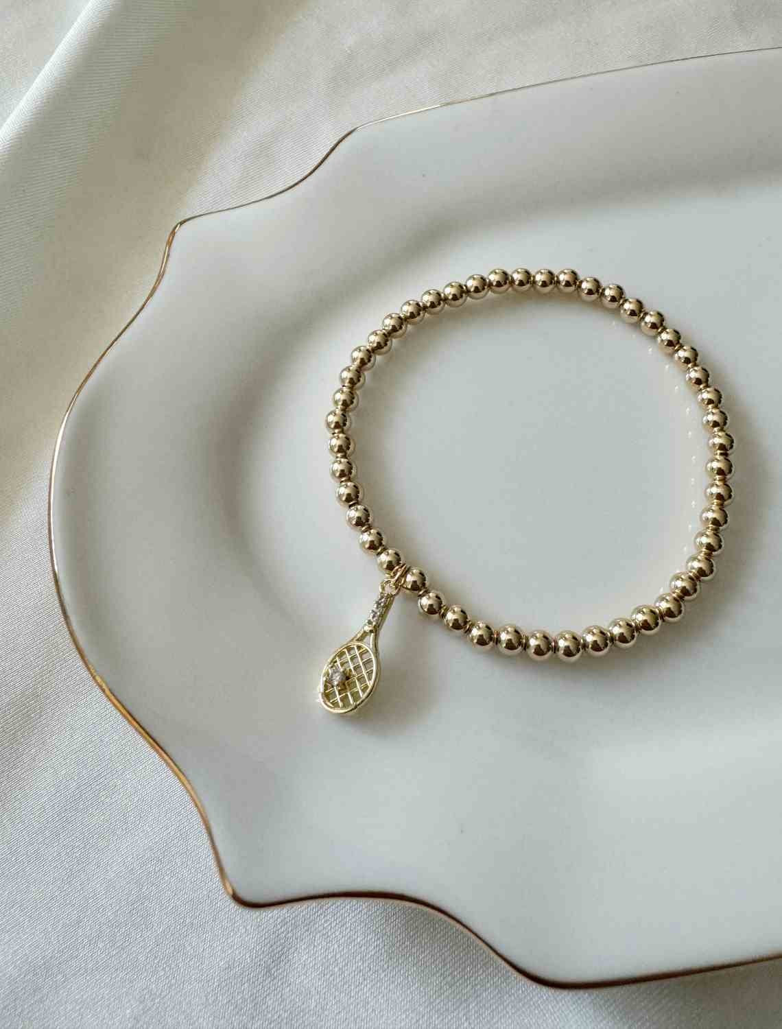 Tennis Racket Bead Bracelet