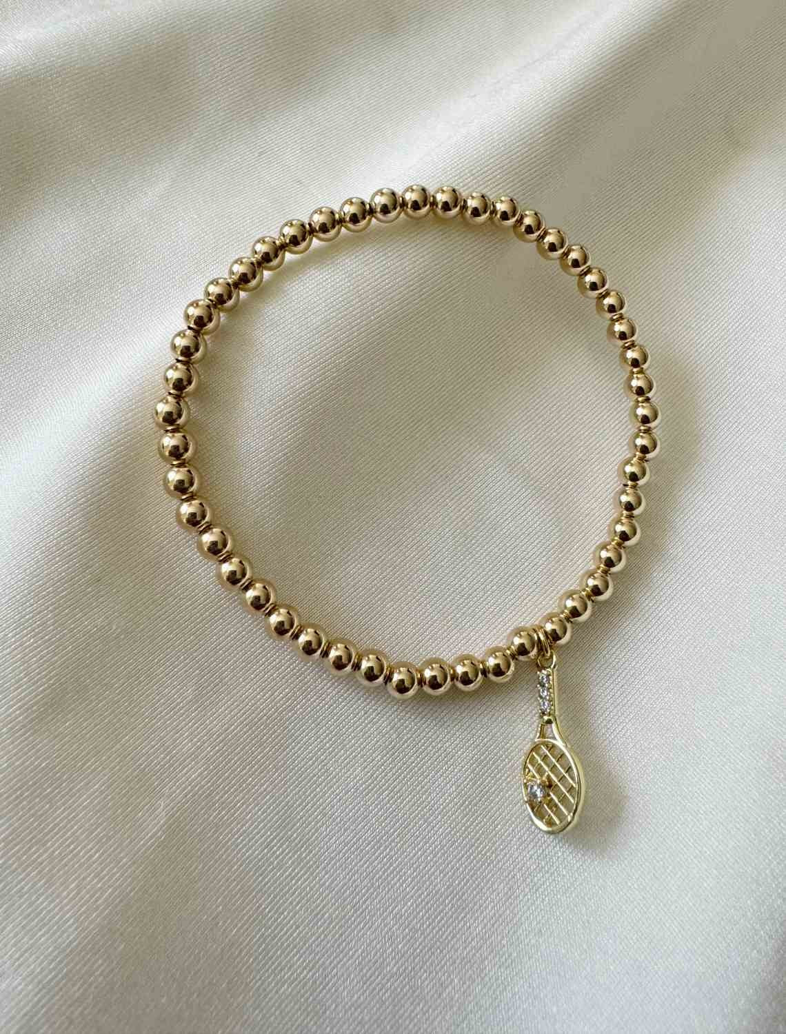 Tennis Racket Bead Bracelet