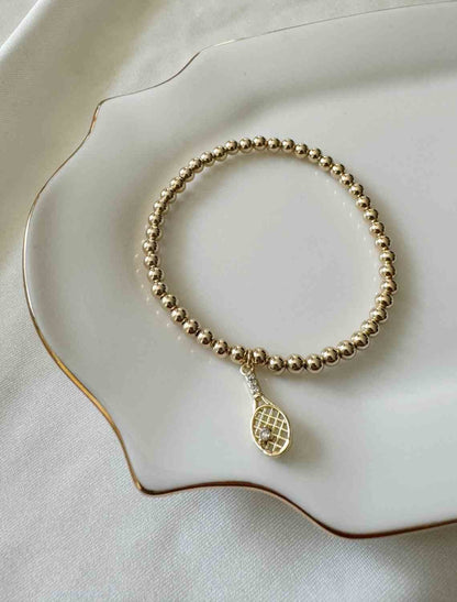 Tennis Racket Bead Bracelet