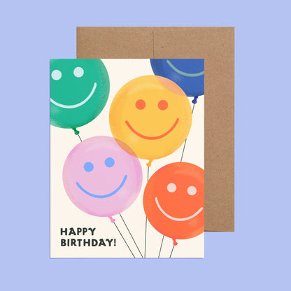 Smiley Balloons Birthday | Greeting Card