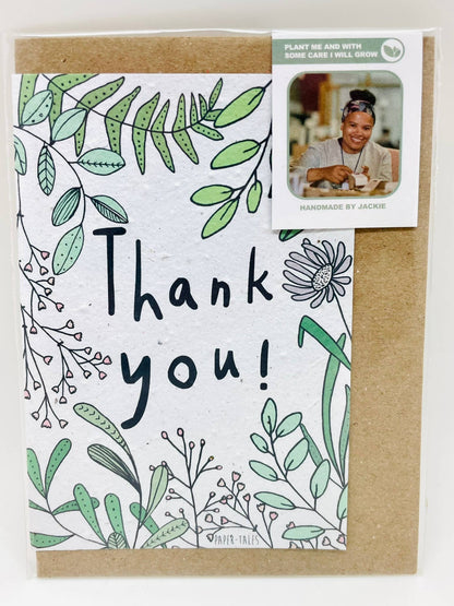 Green Thanks | Growing Paper Greeting Card