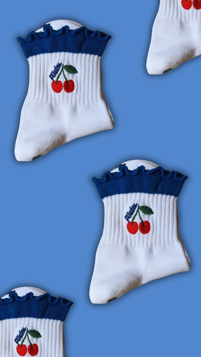 "Pilates" Cherry Grip Socks