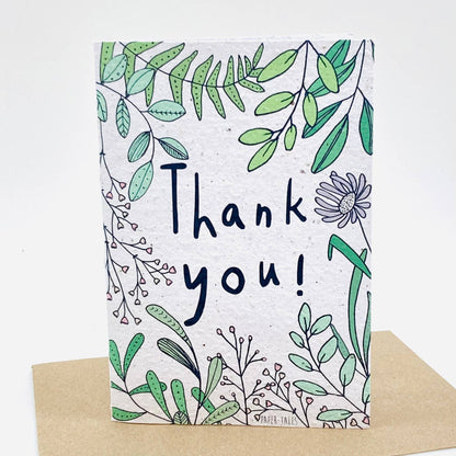 Green Thanks | Growing Paper Greeting Card