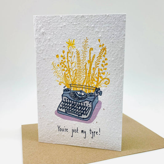 Just My Type | Growing Paper greeting card