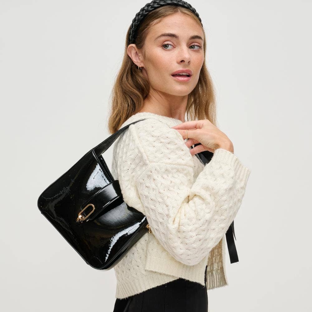 Paige Patent Shoulder Bag