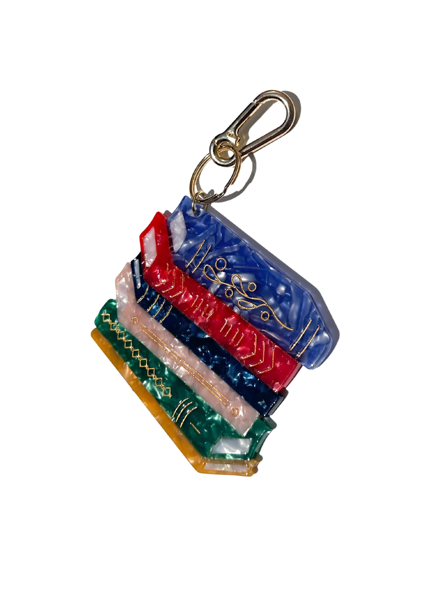 Book Stack Keychain / Bag Charm