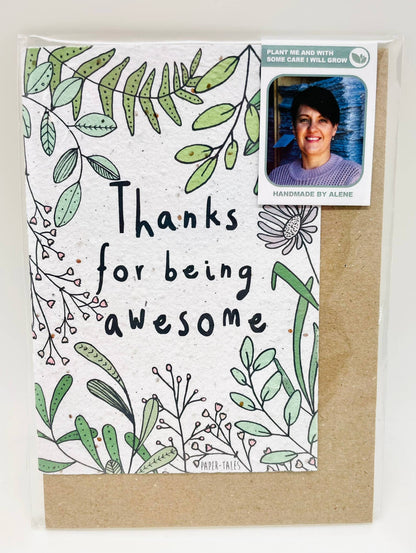 Green Thanks | Growing Paper Greeting Card