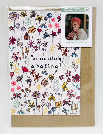 Utterly Amazing | Growing Paper Greeting Card