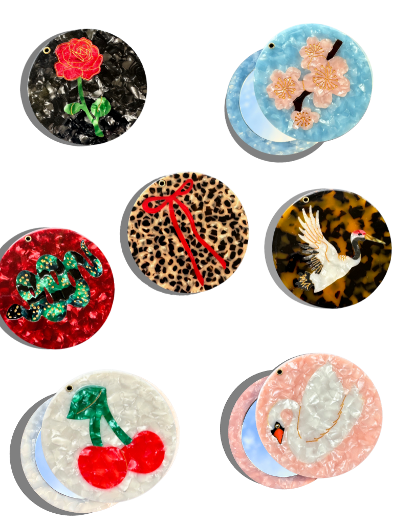 Leopard Bow Compact Mirror