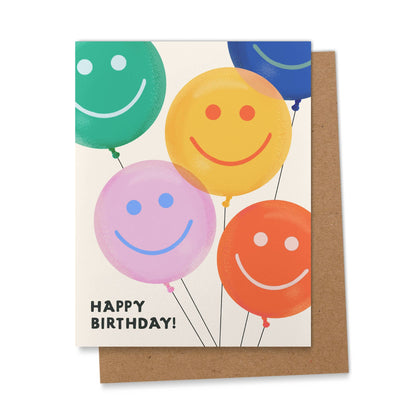 Smiley Balloons Birthday | Greeting Card