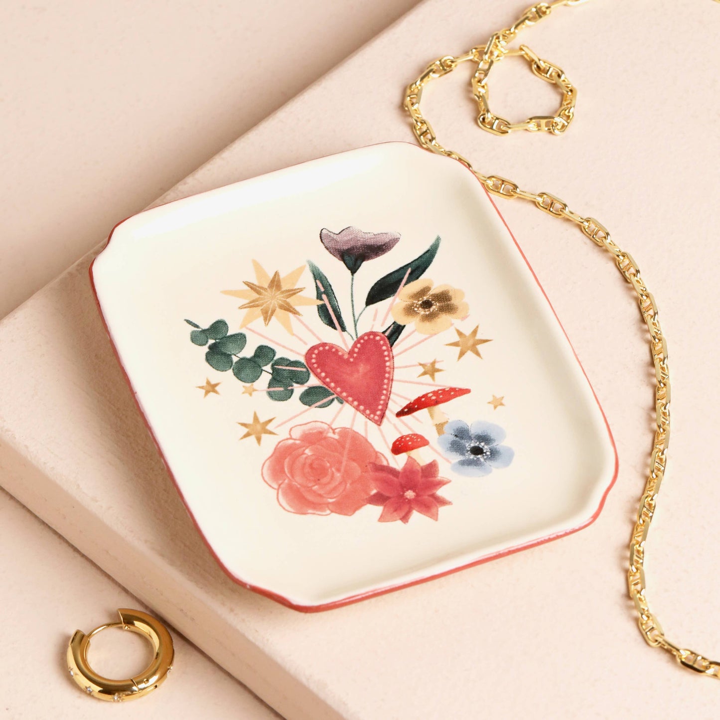 Flowers & Love Trinket Dish