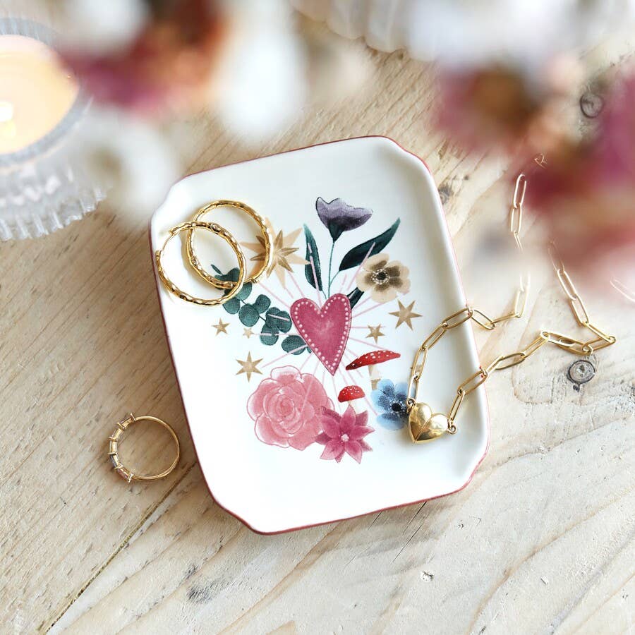 Flowers & Love Trinket Dish