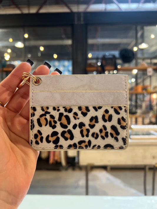 Nash Animal Print Card Wallet Keychain