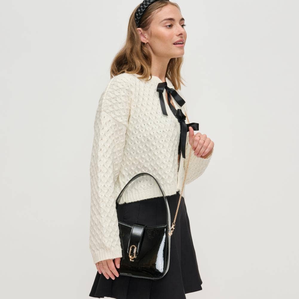 Paige Patent Shoulder Bag