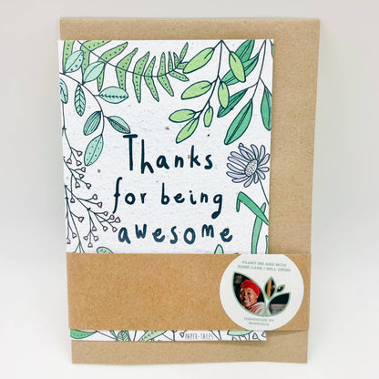 Green Thanks | Growing Paper Greeting Card