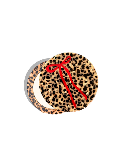 Leopard Bow Compact Mirror