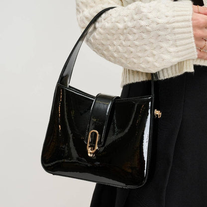 Paige Patent Shoulder Bag