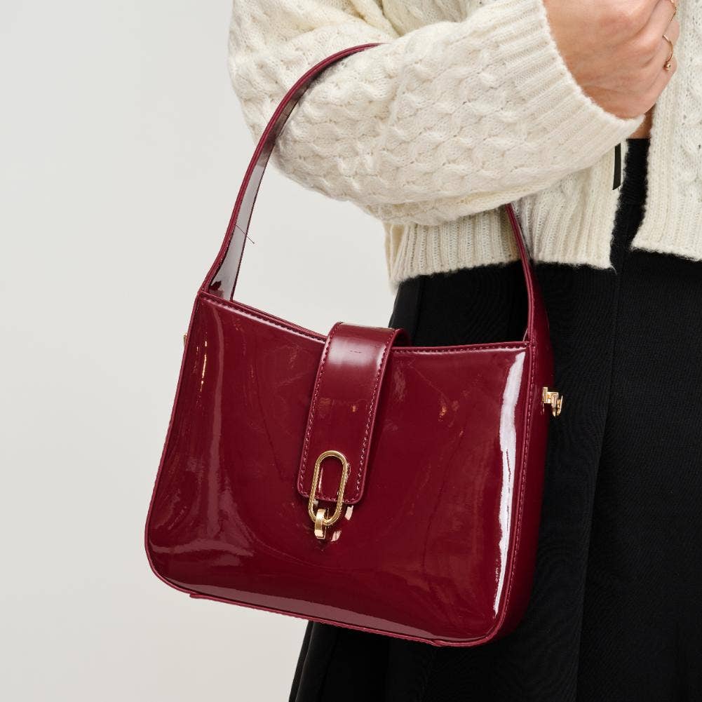 Paige Patent Shoulder Bag