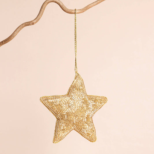 Shine Bright Beaded Star Ornament