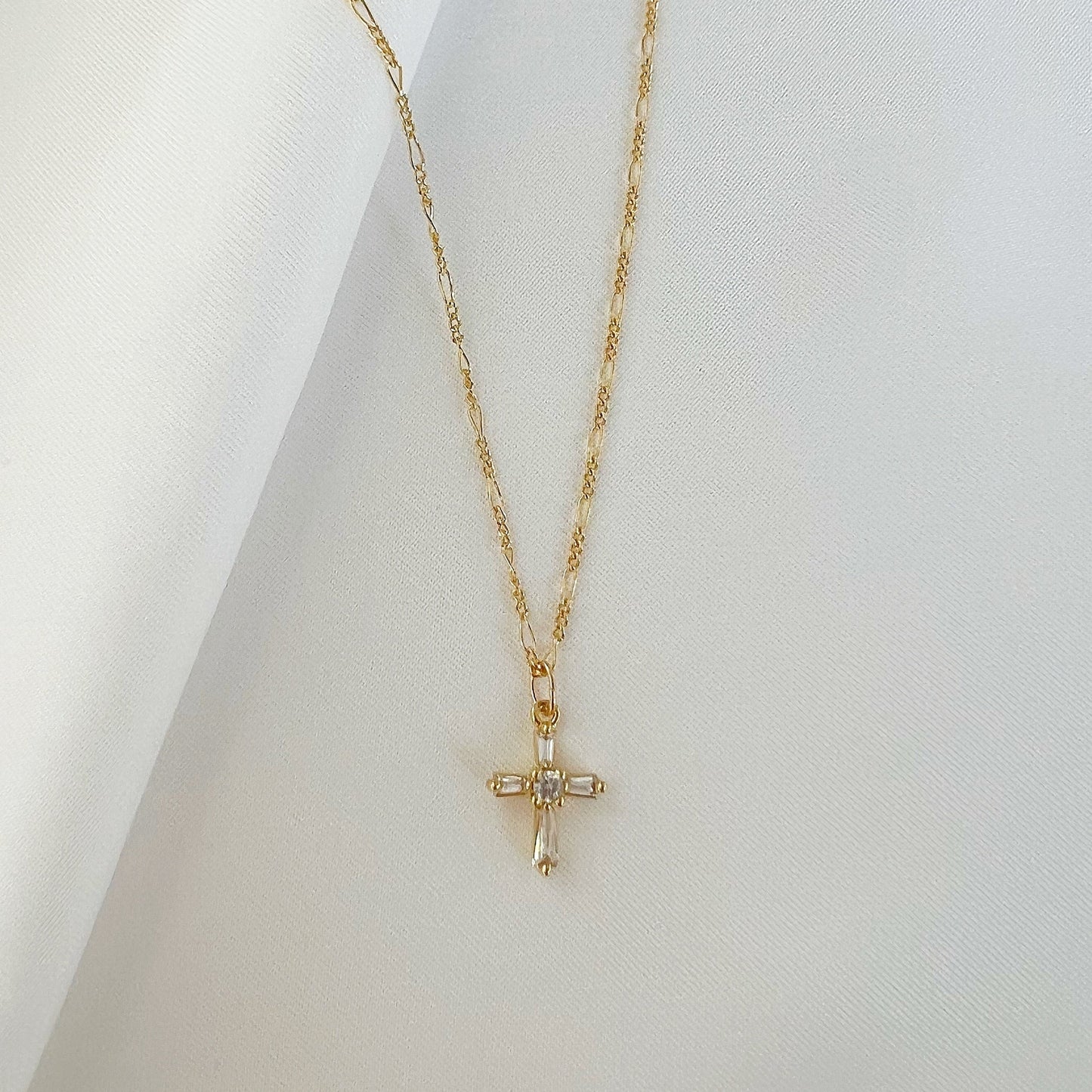 Crystalline Cross Necklace