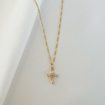 Crystalline Cross Necklace