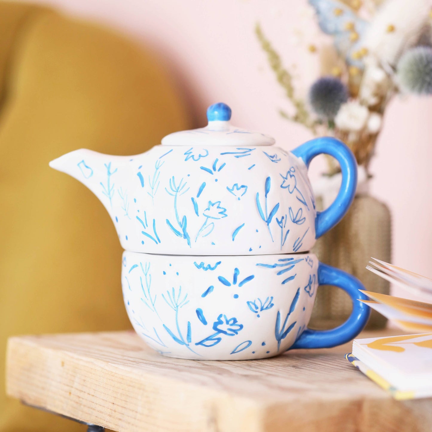 Morocco Blues Teapot and Cup