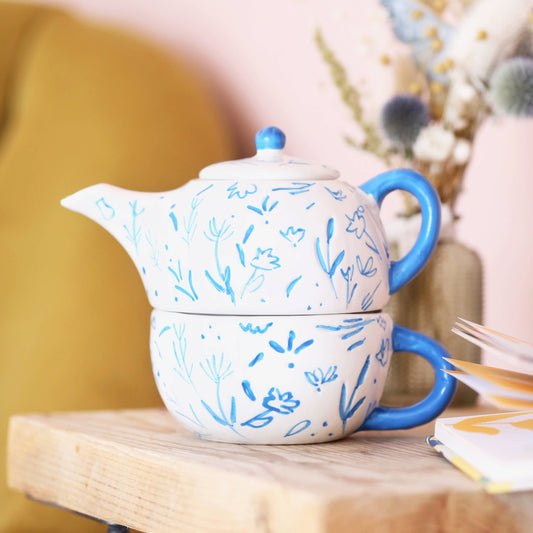 Morocco Blues Teapot and Cup