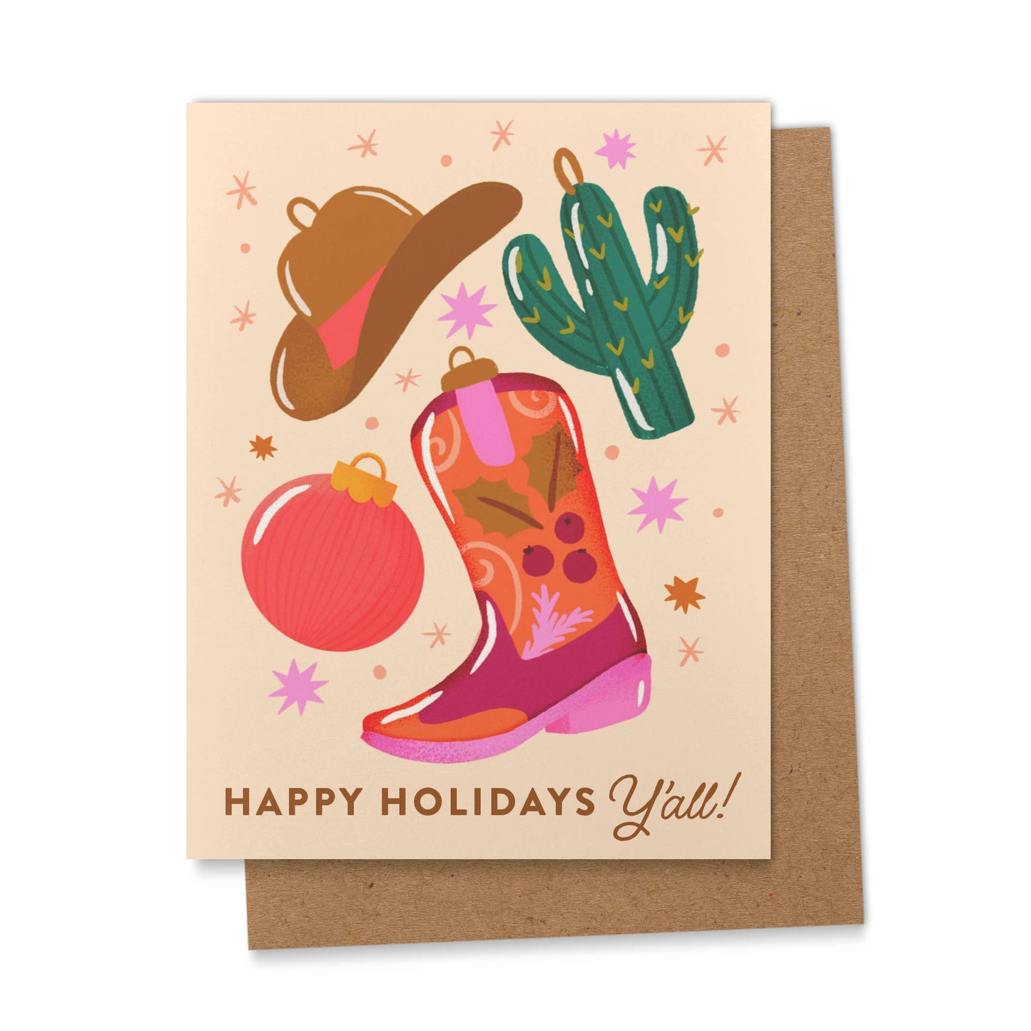 Holiday Holidays Y'all - Western Greeting Card