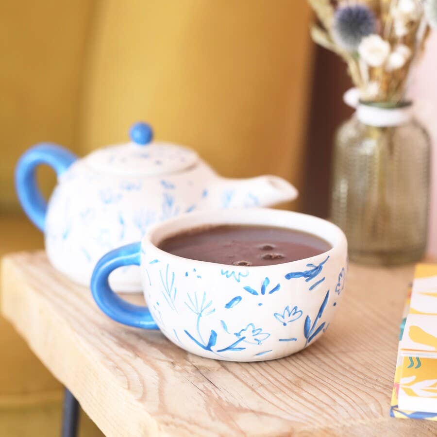 Morocco Blues Teapot and Cup