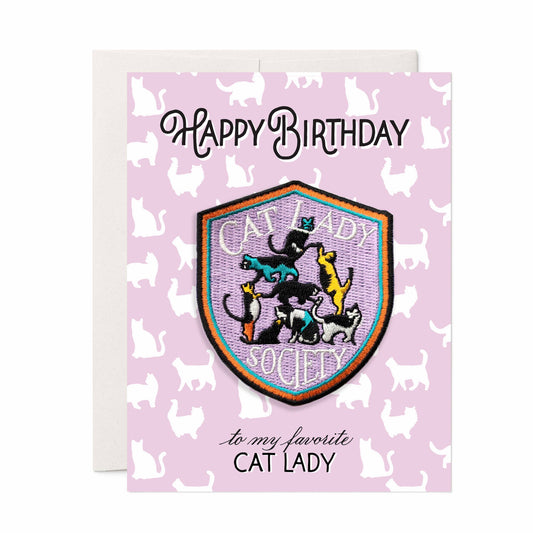 Patch Card: Cat Lady Birthday