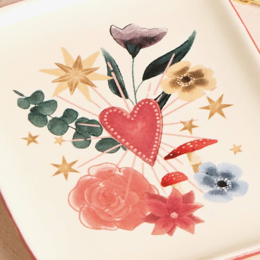 Flowers & Love Trinket Dish