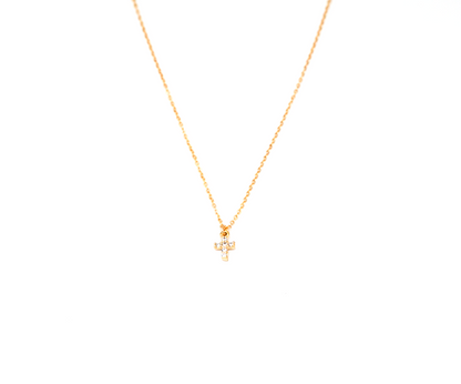 Mini CZ Cross Necklace