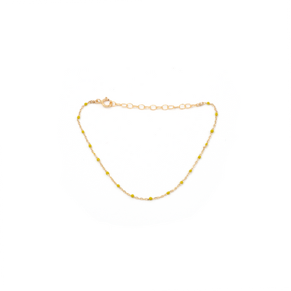 Dainty Gold + Enamel Bracelet