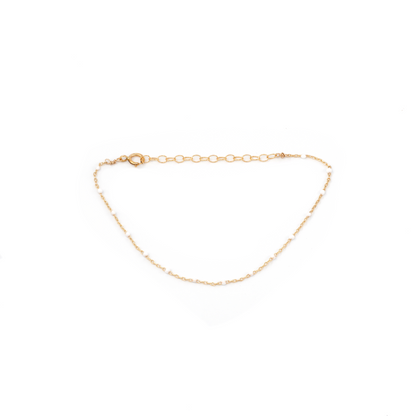 Dainty Gold + Enamel Bracelet